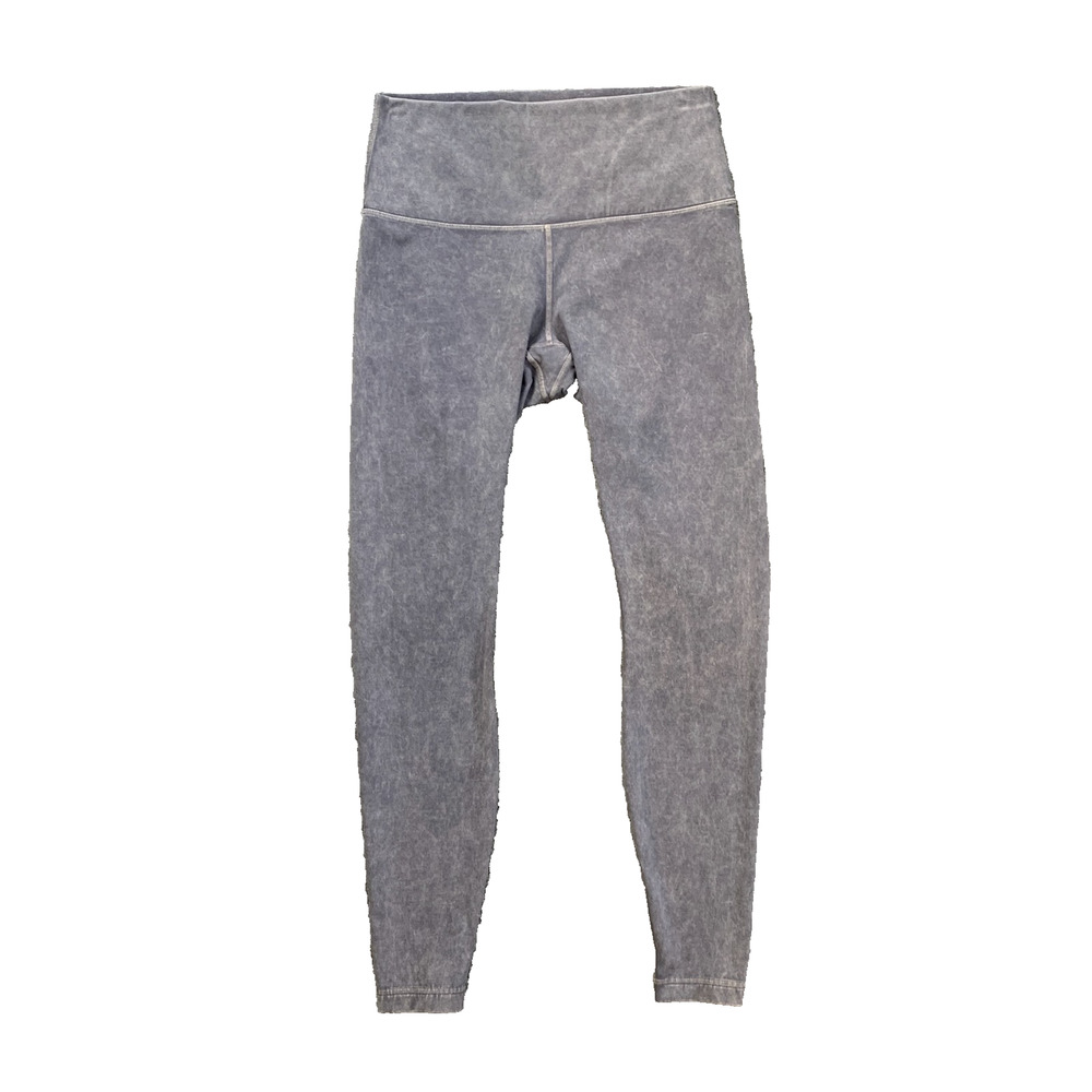Lululemon Leggings Womens 8 Gray Wunder Under High Rise Ankle Fit Sow Washed